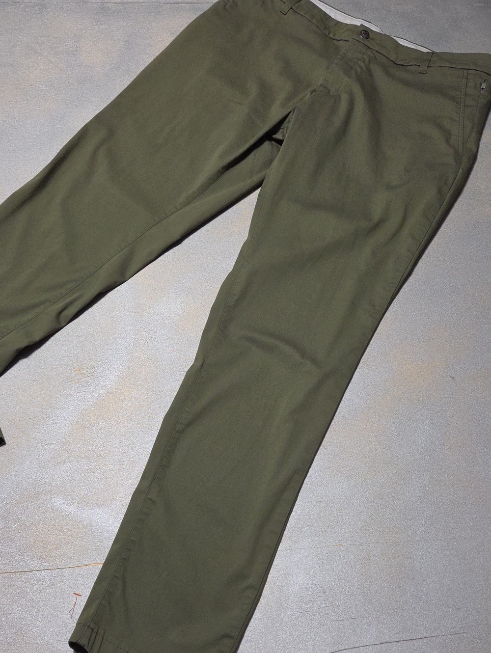 Birddogs Olive Chino Slim Trousers 36 X34